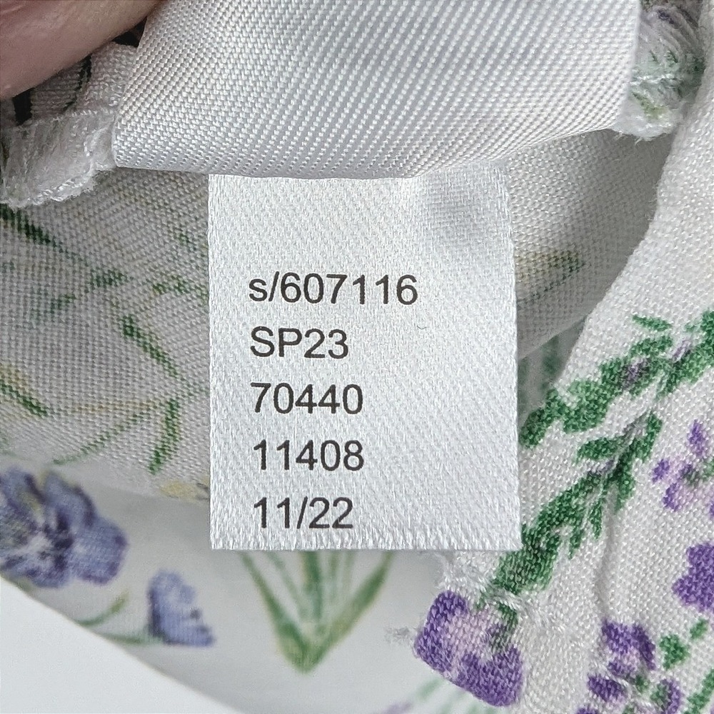 LOFT Blue Floral Dobby Stripe Smocked Puff Sleeve Blouse Top Medium Bundle of 2 - Picture 16 of 16